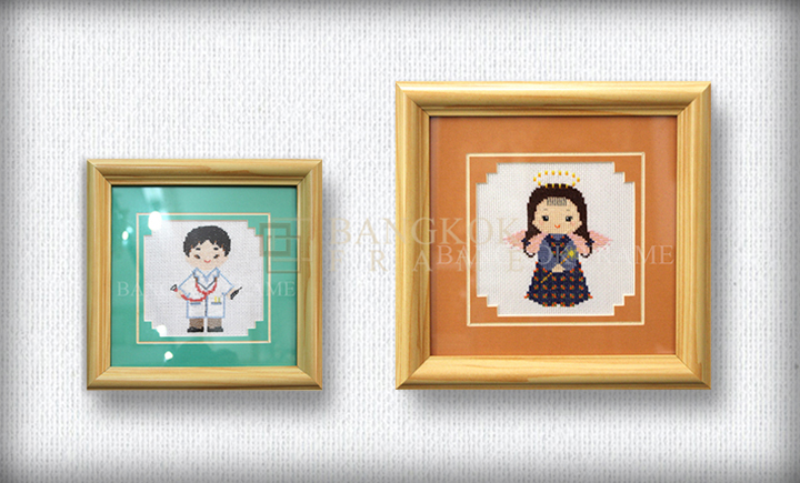 กรอบรูป ผ้าปักครอสติช แมทลวดลาย